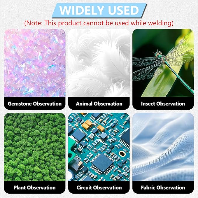 Digital Microscope for Kids, Handheld Microscope with 2.0" IPS Screen,500X,8 Adjustable LEDs,Digital Magnifying Glass for Insect Plant Leaf Observation,Magnifying Glass for Coins Small Fonts-CubbioJoy