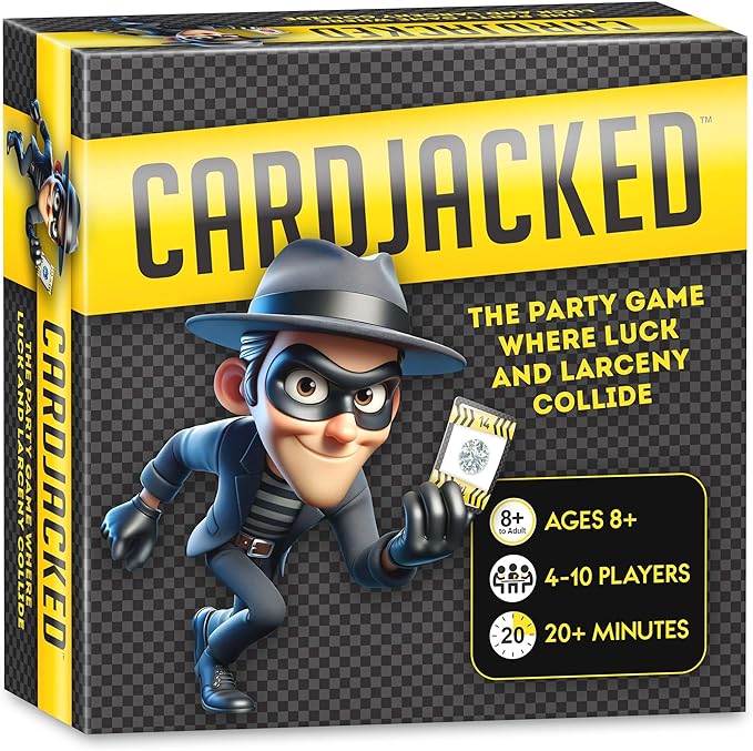 CARDJACKED Party Game – 4-10 Players, Ages 8+, 20+ Minutes – Family-Friendly Strategy for Kids, Teens & Adults for Game Night-CubbioJoy