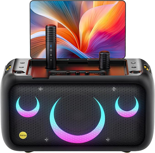 Karaoke Machine for Adults, with Lyrics Display Built-in 13.3" Screen, Truly All in One Karaoke Machine with 2 Wireless Microphone (Hidden & Self Charging), 460W Bluetooth Speaker for Party, TV-CubbioJoy