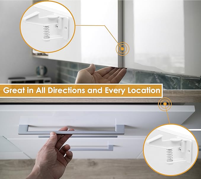 12 Pack Cabinet Locks Child Safety | Baby Safety Cabinet Locks NO Drilling 3M Adhesive Baby Proof Drawer Lock Child proofing cabinets latches for Kids Latch for Drawers & Door Child Safety Locks-CubbioJoy