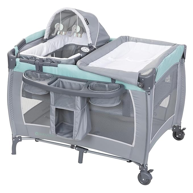Baby Trend Lil' Snooze Deluxe III, Cozy Mint-CubbioJoy