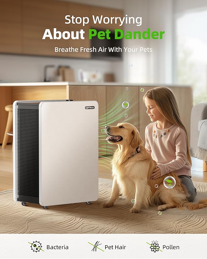 Air Purifier for Large Room: True HEPA Air Filter for Allergies Pets Asthma Smoke Air Cleaner - 3522 Sq Ft Coverage Removes 99.9% of Dust Pet Dander Mold Odors Pollen-CubbioJoy