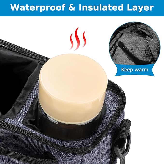 Accmor Universal Stroller Organizer with Insulated Cup Holder and Shoulder Strap, Stroller Bag Caddy Organizer Stroller Accessories for Uppababy, Baby Jogger, Nuna, Doona, Britax Strollers-CubbioJoy