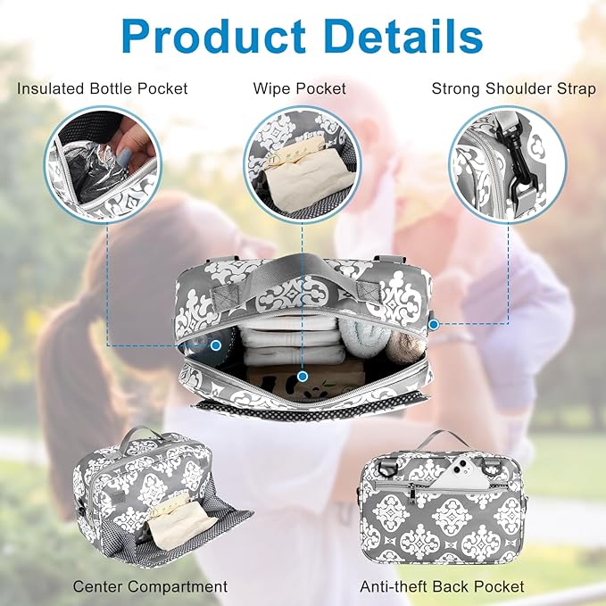 Accmor Stroller Organizer, Universal Stroller Organizer with Insulated Cup Holder Pocket, Dual Purpose Large Capacity Stroller Bag Caddy, Stroller Accessories Fits for Uppababy, Doona, Nuna Strollers-CubbioJoy