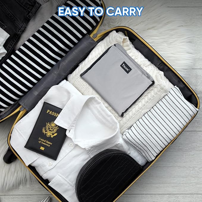 BALEINE 120L Laundry Bag Backpack, 900D Oxford Fabric Large Travel Laundry Bags with Shoulder Straps and 2 Mesh Pockets for College Dorm, Apartment, Laundromat (Gray, 120L)-CubbioJoy