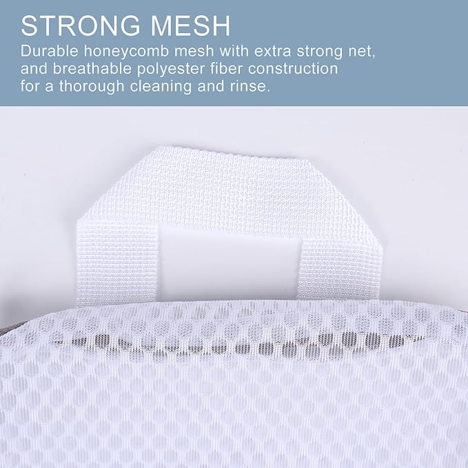 4 Pack Mesh Laundry Bag Mesh Laundry Bags Laundry with Handle for Washing Socks, Baby Items, Lingerie, Travel Garments (BEIGE, 4)-CubbioJoy