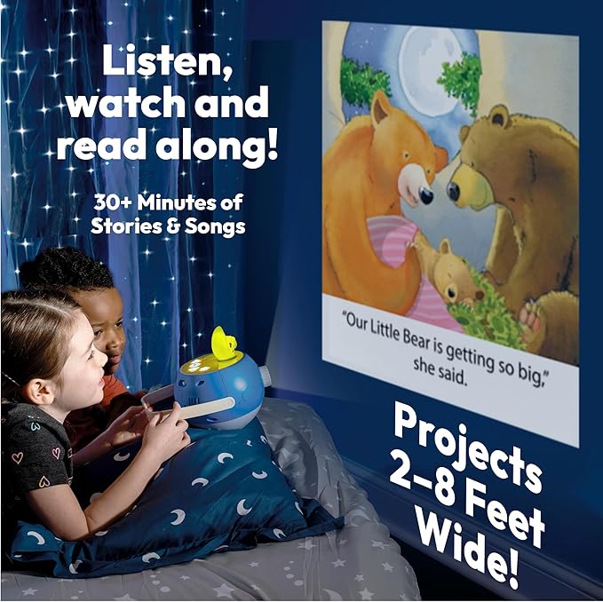 Bedtime Figurine Cartridge – Projects 5 Soothing Stories and 5 Bedtime Songs, Over 30 Minutes of Audio Content | Gift and Toy for Ages 3+-CubbioJoy
