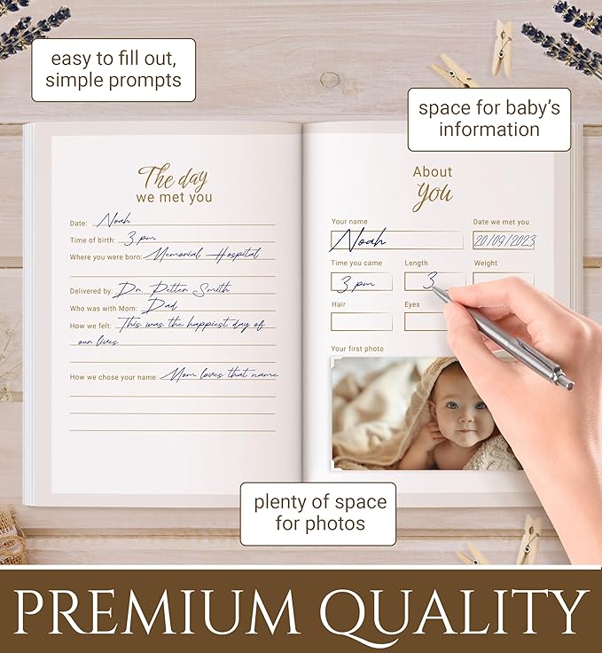 Babys First Year Book, Baby Memory Book Boy or Girl, Baby Photo Album, Minimalist Baby First Year Book, Scrapbook Baby, Keepsake Baby Memory Book, Gender Neutral Baby Milestone Warm Earth Colors-CubbioJoy