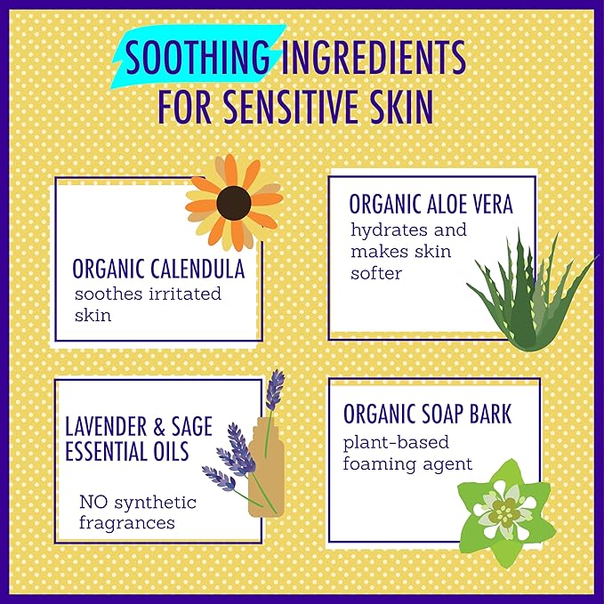 California Baby Calming Baby Shampoo + Baby Wash | 100% Plant-Based | Lavender Body Wash For Sensitive Skin | Hypoallergenic | 562 mL / 19 oz.-CubbioJoy