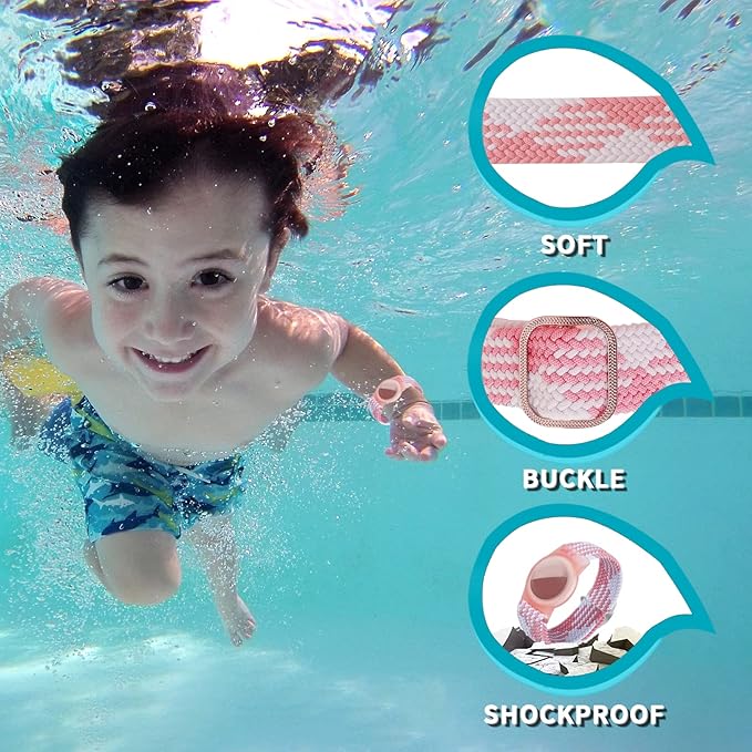 4 Pack Kids Bracelet Compatible with AirTag, GPS Kid Tracker Holder Braided Wristband for Apple Air Tag, Nylon Adjustable Anti Lost Airtag Watch Band for Kids Children Elders (Mixed Color)-CubbioJoy