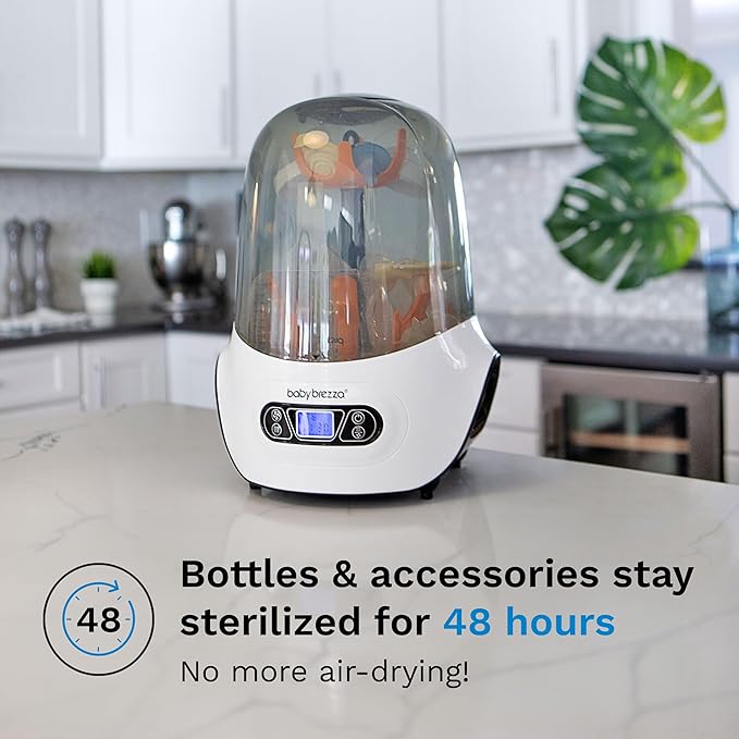 Baby Brezza Baby Bottle Sterilizer and Dryer Machine – Electric Steam Sterilization - Universal Fit - Pacifiers, Glass, Plastic, and Newborn Feeding Bottles-CubbioJoy