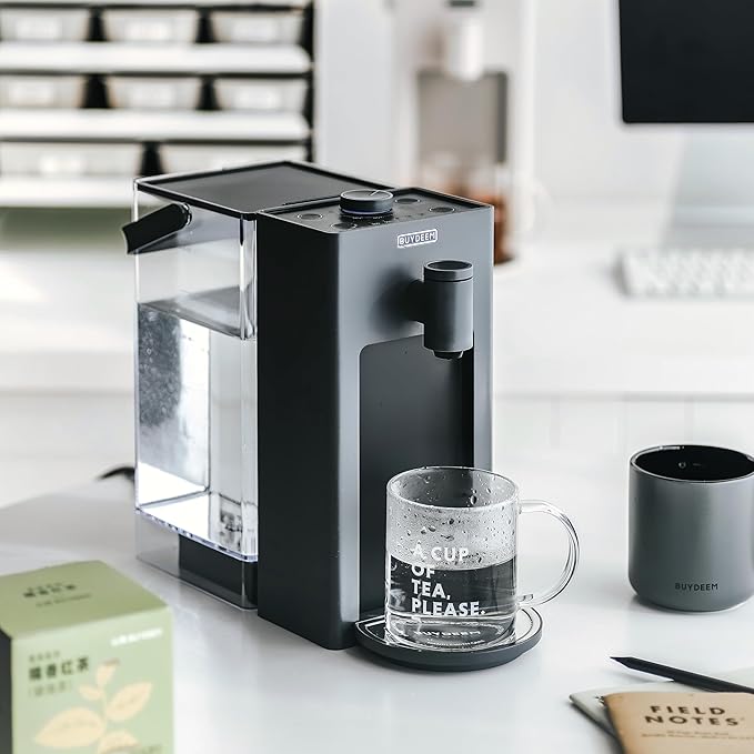 BUYDEEM S9023 Instant Hot Water Dispenser, Countertop Water Boiler & Warmer for Tea, Coffee and Baby Formula, Adjustable 8 Temperatures & 5 Water Outputs, 3L Water Tank(102oz), Dark Gray-CubbioJoy