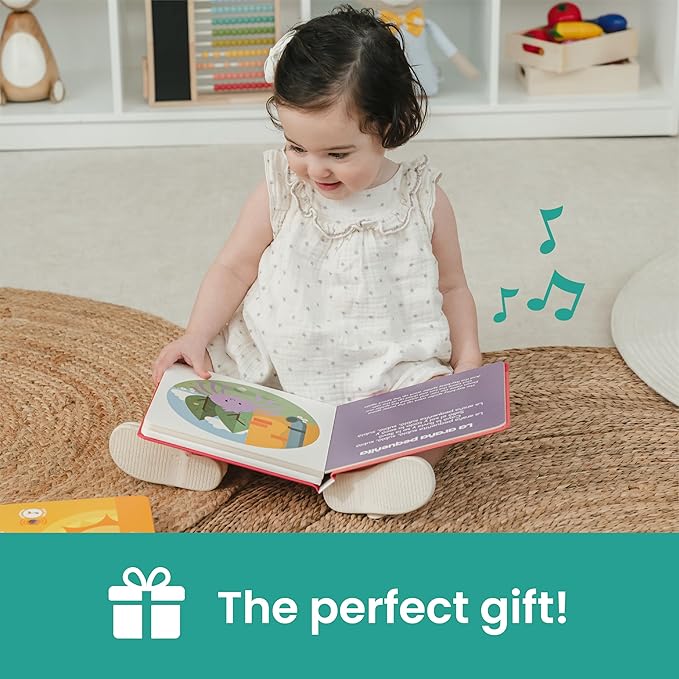 Binibi Spanish Musical Book for Babies & Toddlers 1-3 Los Pollitos Dicen & Other Nursery Rhymes | Spanish Learning for Kids | Bilingual Children's Book | Sound Book | Libro en español para bebés-CubbioJoy