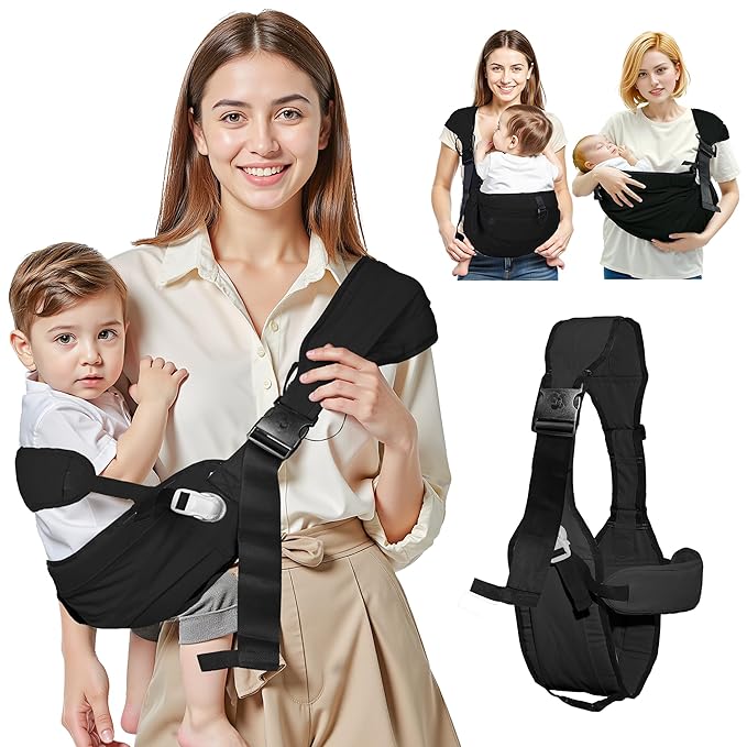 Baby Carrier Newborn to Toddler,Adjustable Baby Sling Carrier,Comfortable and Lightweight Toddler Carrier for 25-60 lbs,Ideal for Shopping Travelling-CubbioJoy