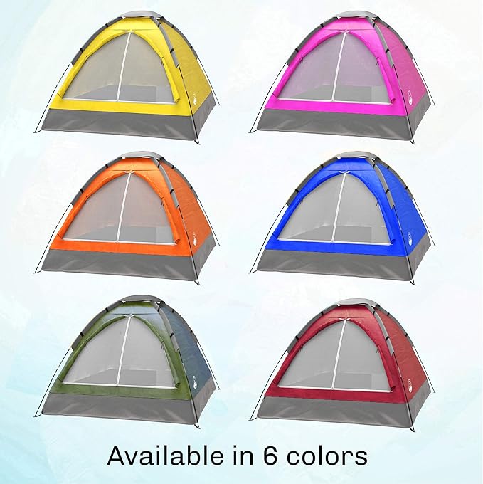 2-Person Dome Tent – Easy Set Up Shelter with Rain Fly and Carrying Bag for Camping-CubbioJoy