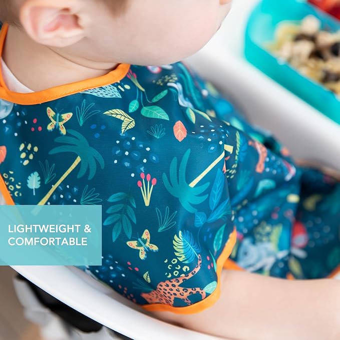 Bumkins Bibs - Toddler Bibs, Waterproof, Large for 1-3 Years, Short Sleeve-CubbioJoy