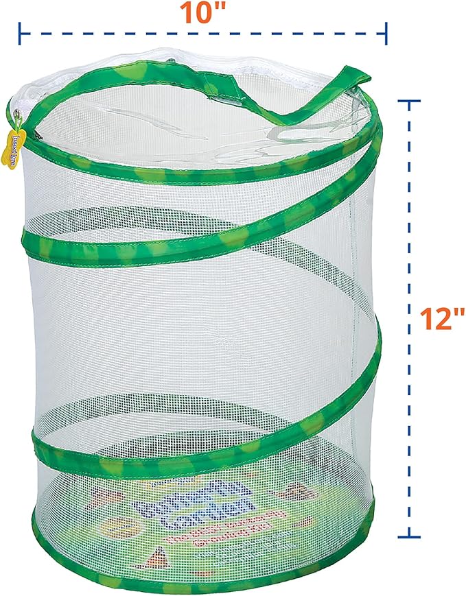 Insect Lore Butterfly Garden with Live Cup of Caterpillars | English and Spanish STEM Activity Journals | 5 Painted Lady Butterfly Baby Caterpillars and Mesh Habitat-CubbioJoy