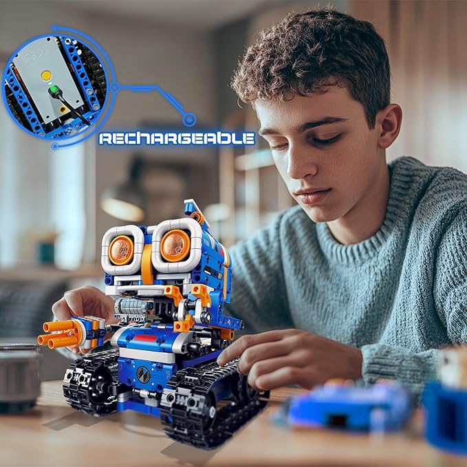 5in1 STEM Robot Building Kit, 560 PCS APP/Remote Control Mech RC Robotics for Kids Ages 8-12, Science Kit Coding Robots Toy Set, Birthday Gifts for Boys Age 8-14+-CubbioJoy