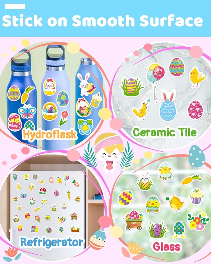 Benresive Reusable Sticker Books for Kids 2-4, Sticker Books for Toddlers 1-3 2-4, Toddler Travel Toys Activities Crafts Gifts - Easter-CubbioJoy