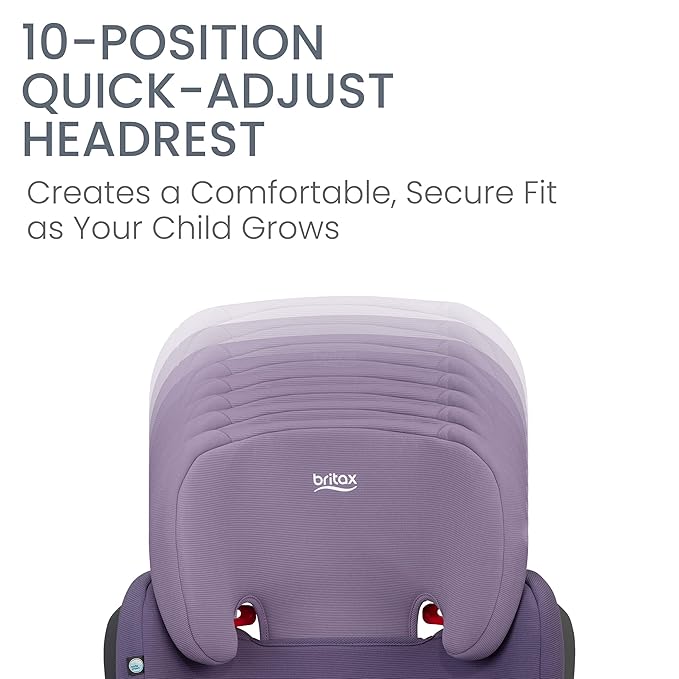 Britax Highpoint Backless Belt-Positioning Booster Seat, SafeWash Purple Ombre-CubbioJoy