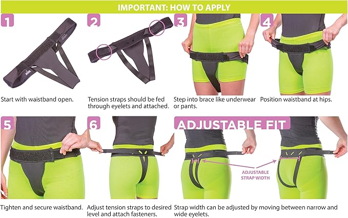 BraceAbility Pelvic Pro Support Belt - Patented, Original Prolapsed Uterus Brace for Women Treating Dropped Bladder, Uterine Prolapse, Vulvar Varicosities, Postpartum, Symphysis Pubis Dysfunction (L)-CubbioJoy