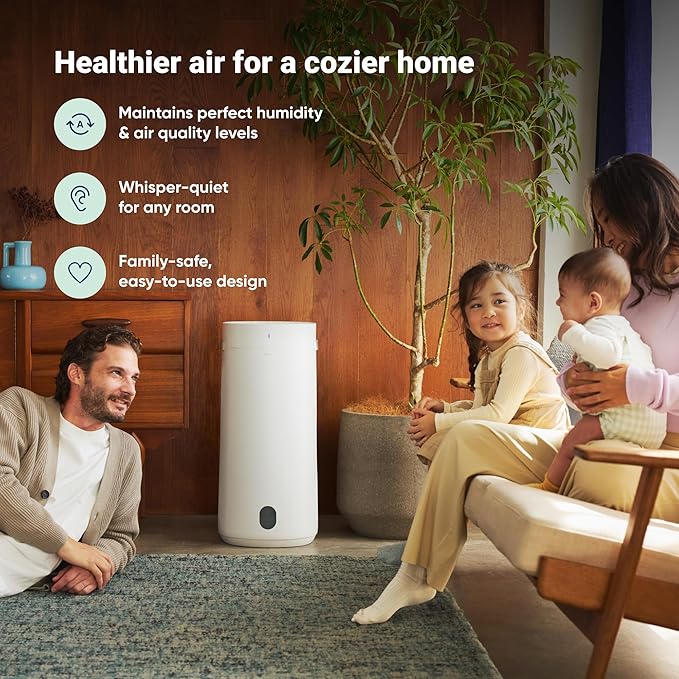 BLUEAIR 2-in-1 Purify + Humidify: Air Purifier and Humidifier with HEPASilent™ and 360° InvisibleMist™ Technology, Top Pour - covers 1,726 sqft in 60 minutes - Perfectly balanced air, one product-CubbioJoy