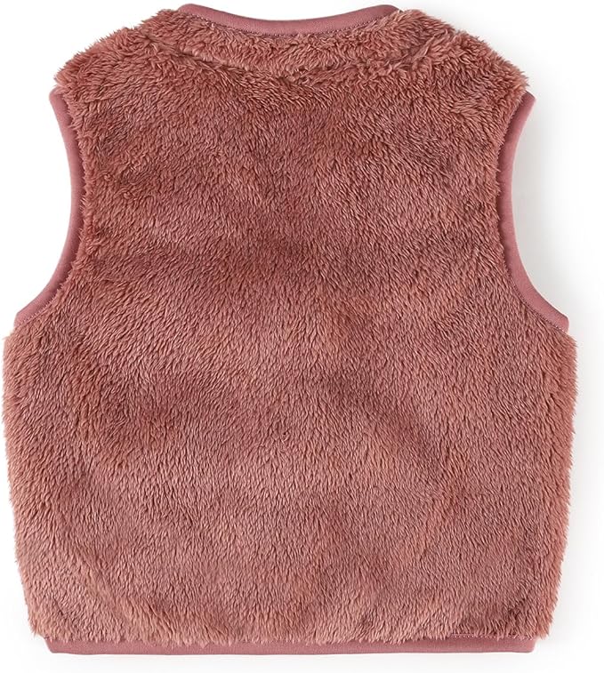 Baby Boys Girls Fleece Vest Zip Up Cute Bear Jackets Fuzzy Fall Winter Warm Clothes Newborn Outwear for Toddler Infant-CubbioJoy