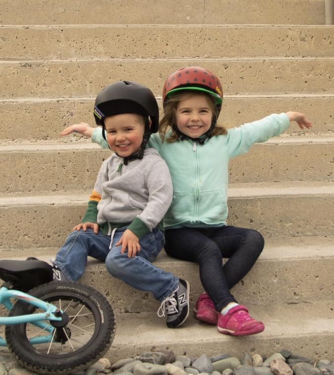 Bern Nino Bike Helmet for Kids, Ages 3-12, Flip Visor, Adjustable fit, Lightweight, CPSC Safety Certified-CubbioJoy