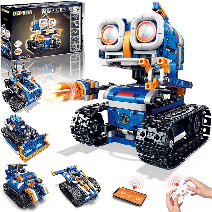 5in1 STEM Robot Building Kit, 560 PCS APP/Remote Control Mech RC Robotics for Kids Ages 8-12, Science Kit Coding Robots Toy Set, Birthday Gifts for Boys Age 8-14+-CubbioJoy