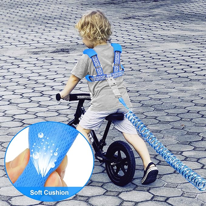 Accmor 3 in1 Toddler Harness Leash, Reflective Kid Harness with Anti Lost Wrist Link, Harness Leash for Toddlers, Child Walking Harness Kids Leash Wristband Rope Belt with Lock for Baby Boys Girls-CubbioJoy