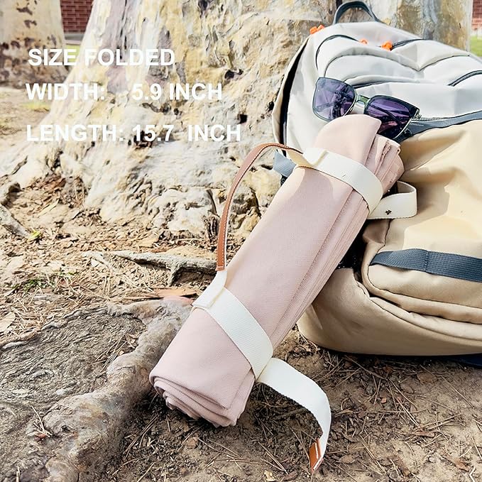 4'9" x 6'3" White Lightweight Water-Resistant Canvas Mat – Picnic, Outdoor, Beach, Park, Camping, Toy Mat-CubbioJoy