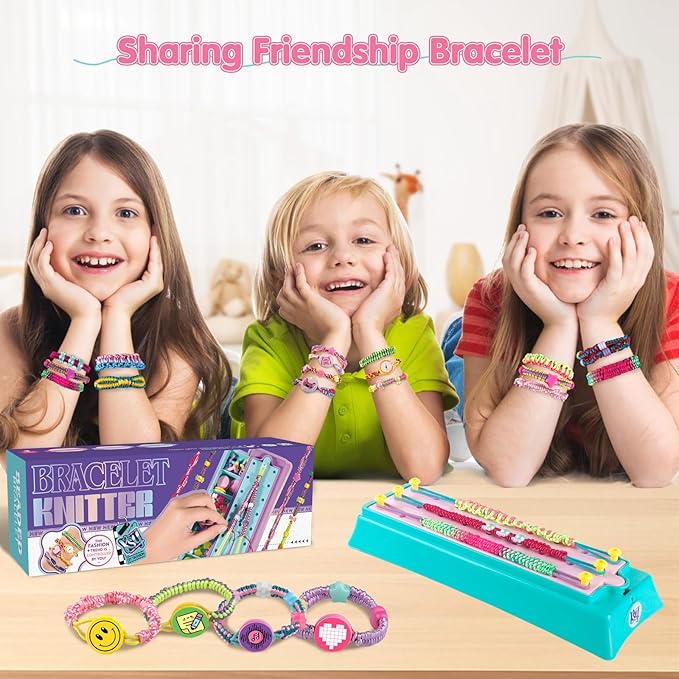 Arts and Crafts for Kids Age 8-12, Friendship Bracelet Making Kit for Girls, DIY Jewelry String Maker Kit Toys, Bracelets Maker Craft, Christmas Birthday Gifts for Ages 6 7 8 9 10 11 12 Year Old-CubbioJoy