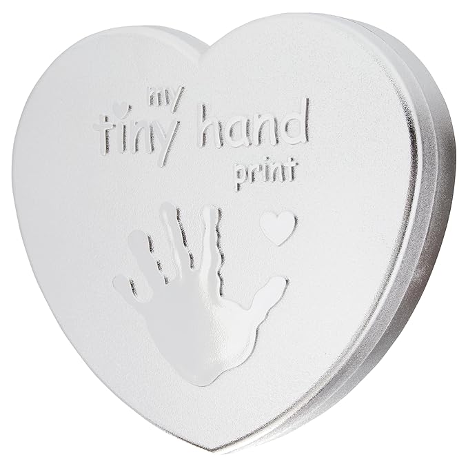 C.R. Gibson 3 Piece Baby Handprint & Footprint Kit, 6.5" x 6.25", Heart First-CubbioJoy