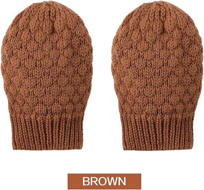 Baby Knit Mittens Toddler Boys Girls Gloves Winter Infant Newborn No Scratch Mitten 0-3 Years-CubbioJoy
