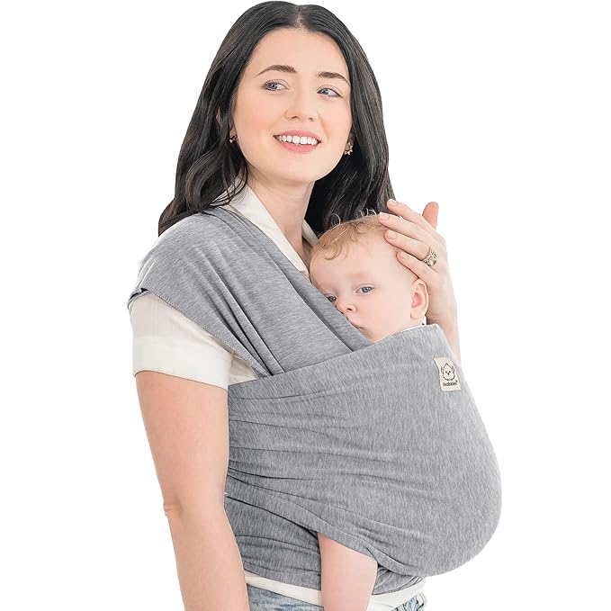KeaBabies Baby Wrap Carrier - All in 1 Original Baby Carrier Newborn to Toddler Sling, Easy to Wear, Hands Free Bonding, Lightweight, Breathable Infant Wraps (Classic Gray)-CubbioJoy
