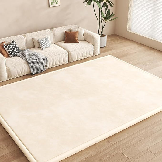 Baby Play Mat for Floor, 1.3'' Thick Memory Foam Tummy Time Mat - Super Soft Coral Velvet Nursery Rug with Non-Slip Backing, Crawling Rug for Toddlers/Infants, Yoga & Tatami Use, 79''x 118''-CubbioJoy