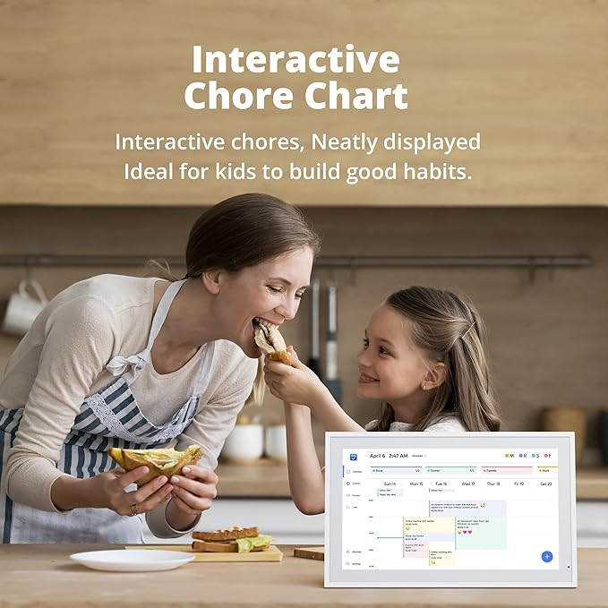 Dragon Touch 21.5" Digital Calendar Chore Chart – 1080P Full HD Interactive Touchscreen, Smart Family Planner, Hearth Display Digital Calendar Wall & Desk Mountable for Seamless Scheduling-CubbioJoy