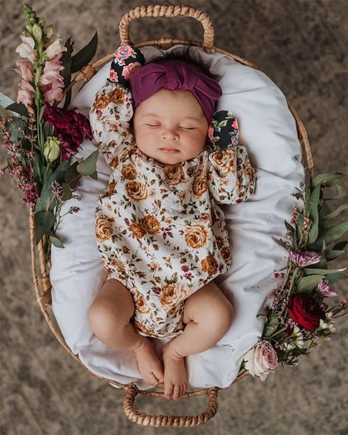 BQUBO Newborn Infant Toddler Mittens No Scratch Cotton Elastic Wrist Gloves Hypoallergenic for 0-6 Months Baby Boys Girls-CubbioJoy