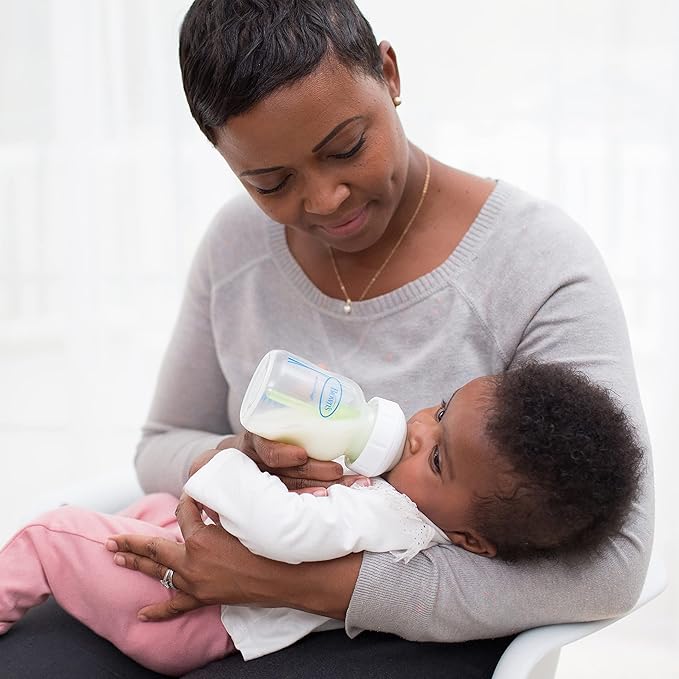 Dr. Brown's Natural Flow Anti-Colic Options+Wide-Neck Baby Bottle, 5 oz/150 mL, Level 1 Nipple, 1-Pack, 0m+-CubbioJoy