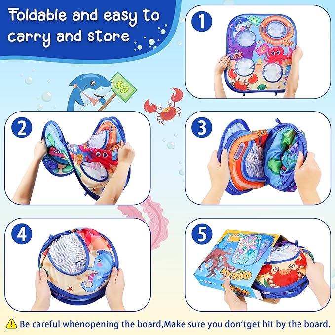 Animal Bean Bag Toss Game Toy Outdoor Toss Game, Family Party Party Supplies for Kids, Gift for Boys Birthday or Christmas for Toddlers Ages 3 4 5 6 Year Old-CubbioJoy