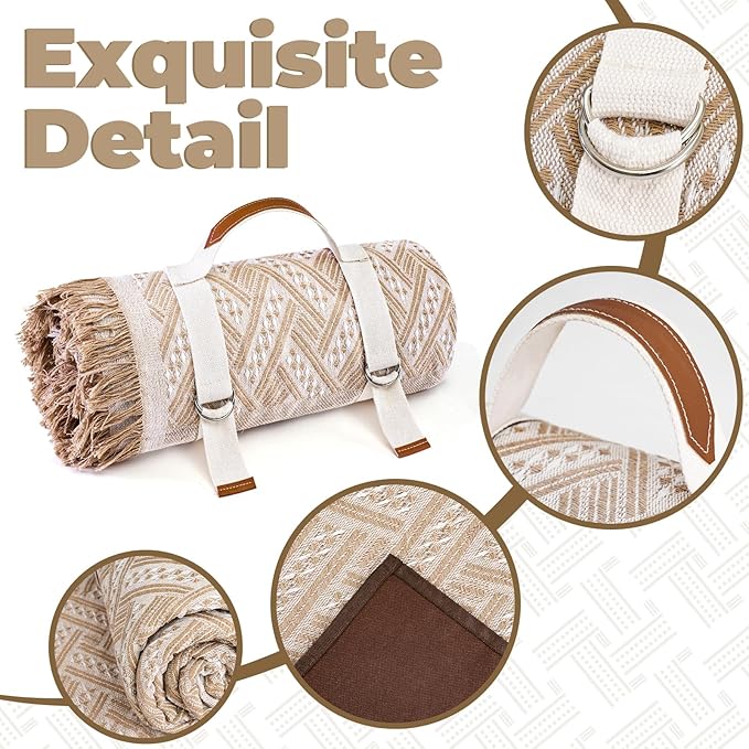 2 in 1 Extra Large 80"* 80" Rug Picnic Waterproof Outdoor Beach Blanket Foldable Camping Mat Car Travel Necessities Mountaineering Essentials Camper Accessories Backpacking Gear Trip Supplies-CubbioJoy