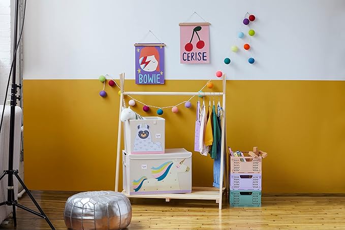 3 Sprouts Toy Storage Organizer: Toy Box Cube Organizer for Playroom, Nursery - Foldable Storage Bin - Llama-CubbioJoy