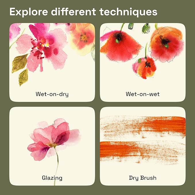 ARTISTRO Professional Metallic Watercolor Paint Set for Adults - 24 Pigment-Rich Colors, XL Pans, ASTM-I Lightfastness, High Tinting Strength Watercolor Set for Professionals made by professionals-CubbioJoy