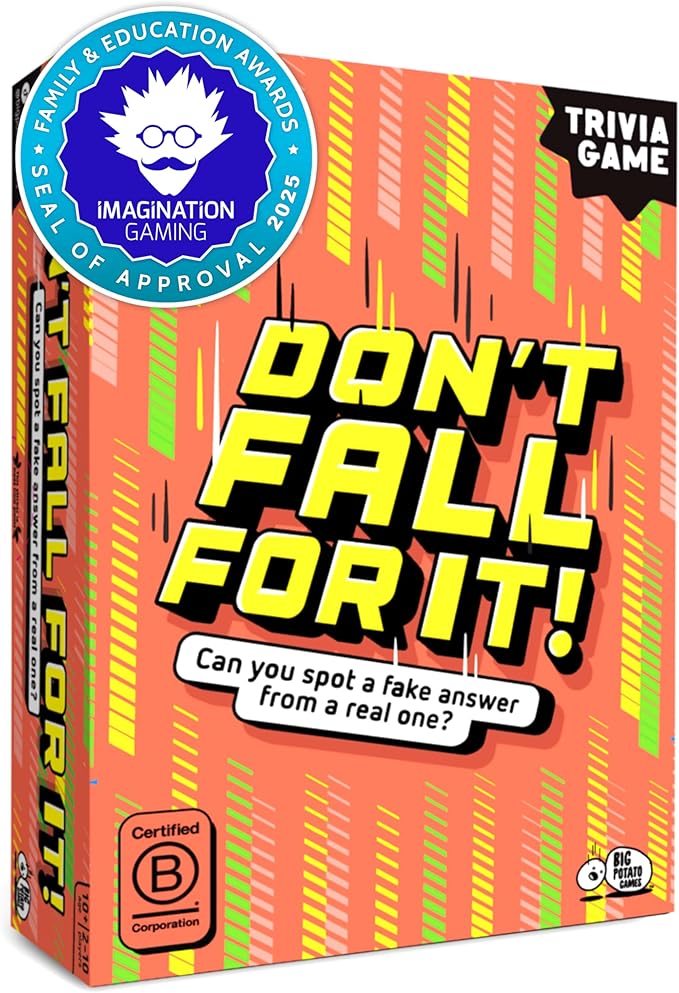 Don't Fall for It – Fun Trivia Board Game Age 3+ for Families and Kids | Hilarious Family Game for All Ages | 2+ Players, Portable and Easy to Play-CubbioJoy