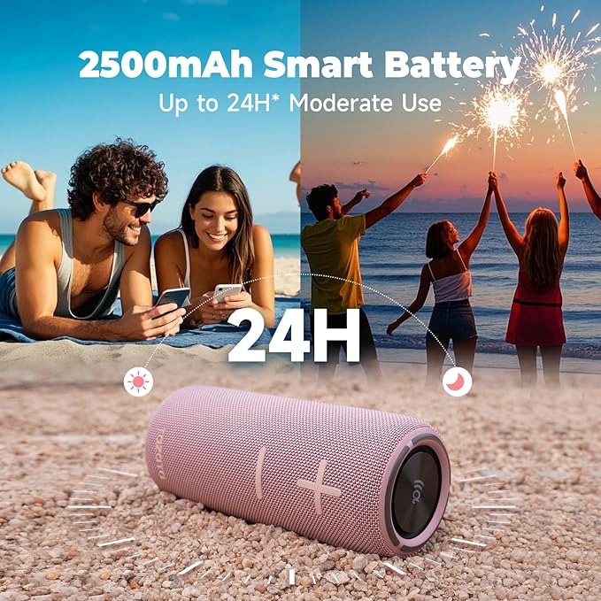 Bluetooth Speaker,30W Portable Wireless Speaker with TWS,IPX7 Waterproof, 8H Playtime, LED Lights,for Pool/Beach/Shower, Blue Gifts, Electronic Gifts-CubbioJoy