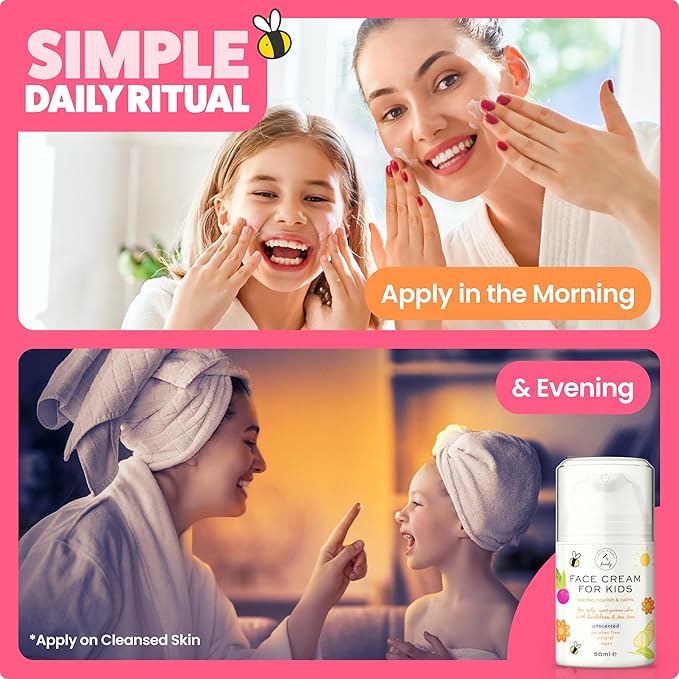 Award-Winning Kids Face Cream - Gentle & Calming Moisturizer with Natural Ingredients for Sensitive & All Skin Types - Fragrance-Free-CubbioJoy