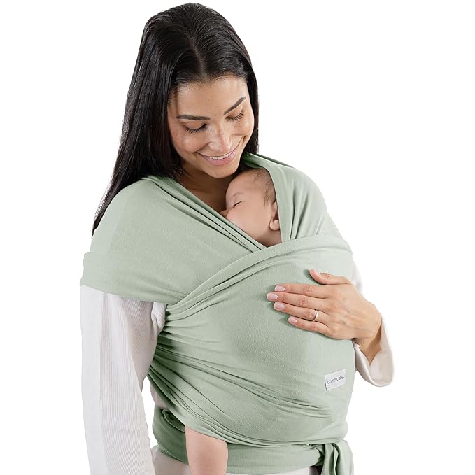 Comfy Cubs Baby Wrap Carrier - Soft & Secure Fit Cotton Blend Baby Carrier Newborn to Toddler - Hands-Free & Lightweight Infant Wrap - Adjustable, One Size Fits All Toddler Sling - Fern-CubbioJoy