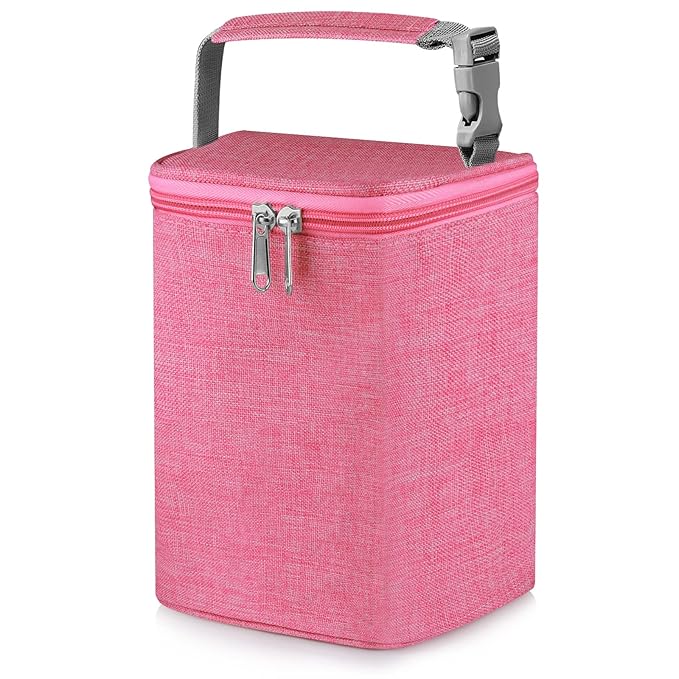 Accmor Breastmilk Cooler Bag, Baby Bottle Cooler Bags, Insulated Tote Bags On The Go, Fits 4 Large 8oz Bottles, for Nursing Mom Daycare Travel-CubbioJoy