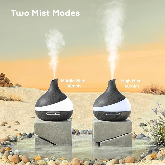 500ML Essential Oil Diffuser: Aroma Diffuser with Remote Control for Hotel Spa Yoga Room - Humidifiers for Bedroom with 14 Colors LED Night Light for Kids/Women Home Relaxation-CubbioJoy