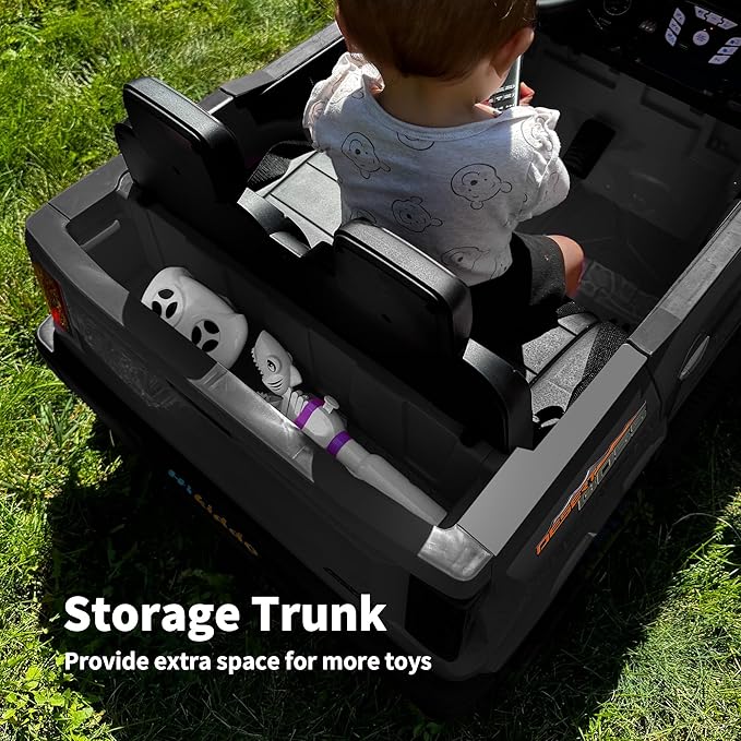 24V 2 Seater Ride on Toy for Big Kids, Electric SUV Kids Car to Drive w/Parent Remote, 2WD/4WD Switchable - Black-CubbioJoy